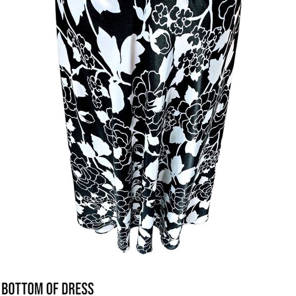 A. P. N. Y NEW Plus Size Sheer Floral Tie Neck Halter Tea Length Dress Size 20W - Picture 6 of 11